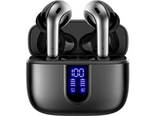 TAGRY Bluetooth Headphones 60H Playback True Wireless Earbuds LED Power Display Earphones with Wireless