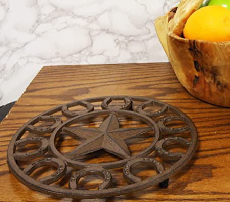 ebros-gift-10-diameter-western-lone-star-with-horseshoes-border-cast-iron-metal-round-trivet-southwest-rustic-country-big-3