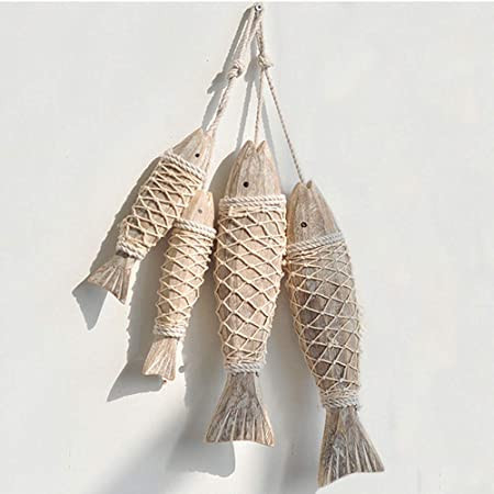 4-pack-antique-hand-carved-wood-fish-sculpture-decor-ornament-with-fishing-net-beach-theme-wall-art-hanging-wooden-nautical-fish-big-0