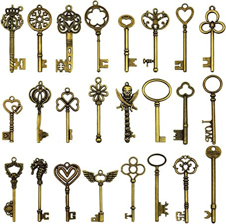 24pcs-large-antique-bronze-skeleton-keys-rustic-key-for-wedding-decoration-favor-necklace-pendants-big-3