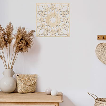 ambesonne-mandala-wooden-wall-art-moroccan-inspired-sun-motif-square-motif-birch-wood-plywood-rustic-wall-art-accent-for-hallway-bedroom-living-big-1