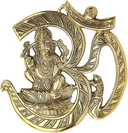 om-ganpati-12-inches-metal-wall-door-hanging-with-antique-finish-art-sculpture-home-decor-big-0