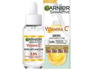 Garnier Siero Vitamina C Anti-Macchie, Illuminante e Rimpolpante, Arricchito con Vitamina
