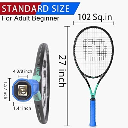 lunnade-adults-tennis-racket-27-inch-shockproof-carbon-fiber-tennis-racquet-light-weight-pre-big-3