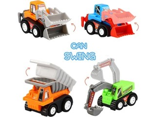 Pull Back Car, 20 Pcs Assorted Mini Truck Toy and Race Car Toy Kit Set, Funcorn Toys
