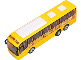 School Bus Toy, High Simulation Mini Bus Model Car Toys Yellow
