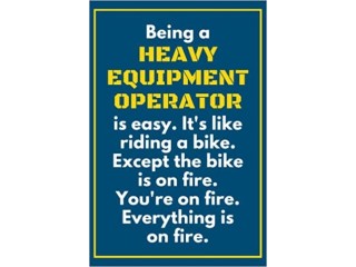 Heavy Equipment Operator Gifts: Lined Blank Journal Notebook,