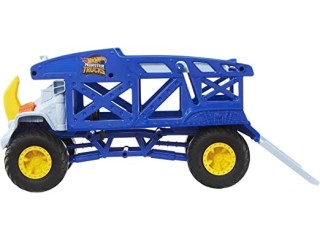 Hot Wheels - Monster Trucks Rino-Trasportatore di auto giocattolo,
