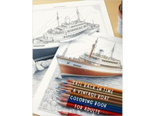 Sail Back in Time: A Vintage Boat Coloring Book for Adults: Relax and Unwind