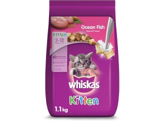 Whiskas Kitten Ocean Fish Flavor with Milk, Dry Food for Kittens Aged 2-12 Months, Contains