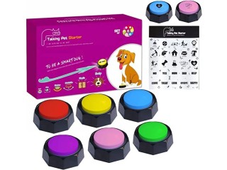 BOSKEY 6 Dog Training Button Set, Includes 25 Stickers,