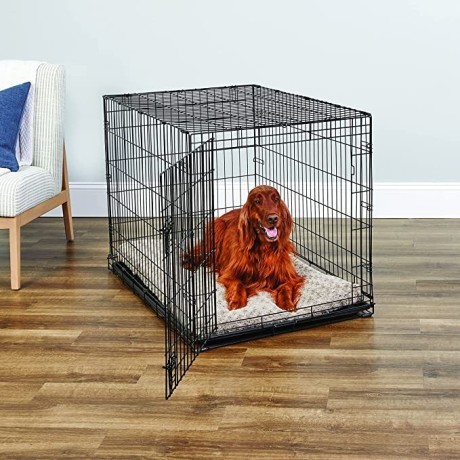 new-world-42-inch-folding-metal-dog-crate-includes-leak-big-0