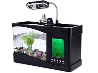 SKEIDO Usb Mini Fish Tank Desktop Electronic Aquarium Fish