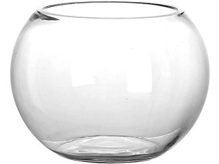 Mumoo Bear Fish Tank,Glass Bubble Bowl Glass Round