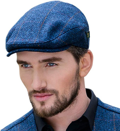 mens-donegal-tweed-flat-cap-traditional-style-modern-fashion-item-blue-big-0