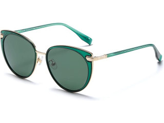 Duco Fashion Metal Round Designer Sunglasses for Women-Polarized Classic Vintage Retro Shades DC1222