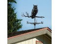 retro-metal-owl-weathervane-outdoor-yard-garden-30-tall-iron-art-weather-vane-for-paddock-roof-small-2