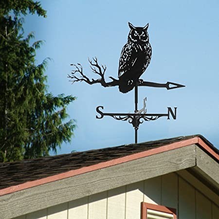 retro-metal-owl-weathervane-outdoor-yard-garden-30-tall-iron-art-weather-vane-for-paddock-roof-big-2
