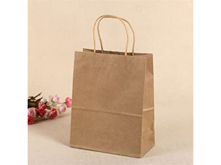 100Pcs Gift Bags, Paper Bags, Party Bags, Shopping Bags, Kraft Bags, Retail Bags,