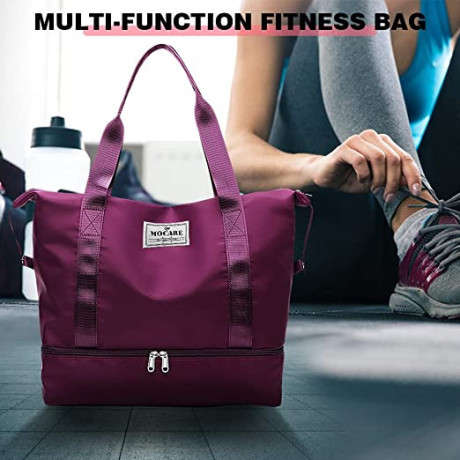 mocare-travel-duffel-bag-sports-gym-tote-carry-on-bags-for-women-foldable-lightweight-overnight-shoulder-weekender-shopping-hospital-handbag-big-4