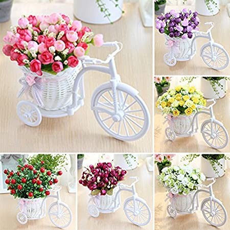 mokyler-artificial-flowers-with-rattan-bicycleplastic-floral-fake-silk-flower-garden-nostalgic-bicycle-mini-tricycle-for-home-big-1