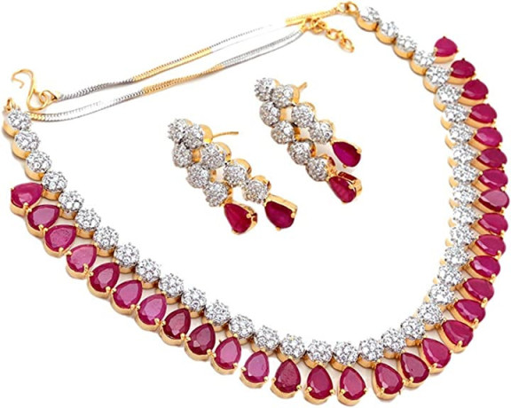 necklace-set-silver-gold-plated-two-tone-red-ruby-with-2-color-changeable-gem-big-2