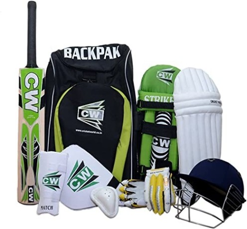 junior-boyskidschildren-sports-cricket-kit-green-all-season-big-0