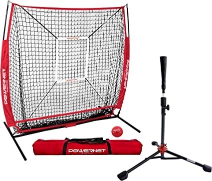 powernet-5x5-practice-net-deluxe-tee-strike-zone-weighted-training-ball-bundle-big-0
