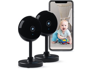 2 PCS 1080P Indoor Camera - Owltron Security Camera Baby Monitor with Camera Surveillance Indoor Compatible with Alexa