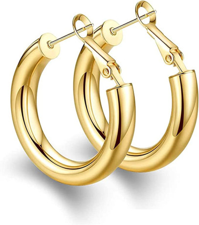 thick-gold-hoop-earrings-lightweight-howllow-tube-hoops-chunky-gold-for-women-hypoallergenic-big-earring-25mm-30mm-40mm-50mm-big-0