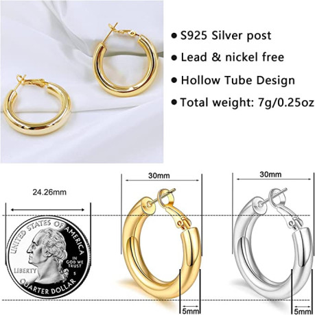 thick-gold-hoop-earrings-lightweight-howllow-tube-hoops-chunky-gold-for-women-hypoallergenic-big-earring-25mm-30mm-40mm-50mm-big-2