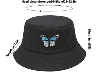 XYIYI Fashion Embroidery Bucket Hat Cotton Beach Fisherman Hats for Women Girls