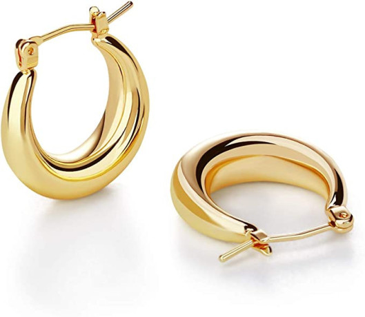 liliewhite-chunky-gold-hoop-earrings-for-women-cute-fashion-hypoallergenic-earrings-minimalist-jewelry-gift-big-0