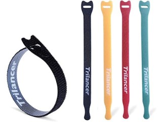 Reusable Cable Straps Wire Ties, Pack of 50 Trilancer Adjustable Cord Fastener Cable Organizer 20 cm (Multicolor)