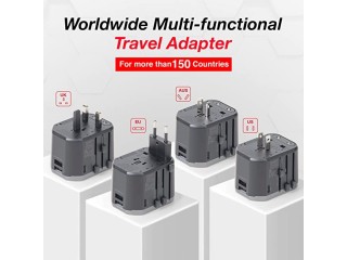 Universal Travel Adapter- with A 15W Type C Travel Charger,