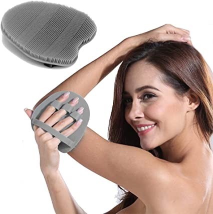 innerneed-silicone-body-cleansing-brush-shower-scrubber-bath-exfoliating-glove-spa-massage-soft-bristles-for-sensitive-and-all-kind-skins-gray-big-0