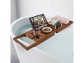 teak-bathtub-tray-expandable-wooden-bath-tray-for-tub-with-wine-and-book-holder-solid-bathroom-caddy-with-free-teak-body-brush-small-2
