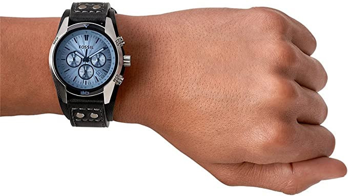 fossil-mens-coachman-stainless-steel-and-leather-casual-cuff-quartz-watch-big-1