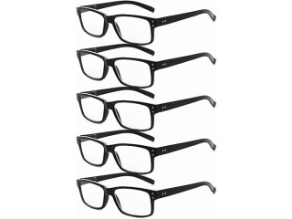 Eyekepper 5-pack Men Vintage Reading Glasses Spring Hinges Includes Sunshine Readers