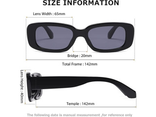 Kimorn Rectangle Sunglasses for Women Men Trendy Retro Fashion Glasses 90s Vintage UV 400 Protection Square Frame K1200
