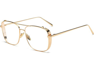 Men Square Glasses Metal Frame Eyeglasses Women 2018 Fashion