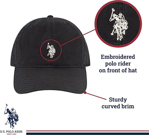 us-polo-assn-mens-mens-washed-twill-cotton-adjustable-baseball-hat-with-pony-logo-and-curved-brim-big-2