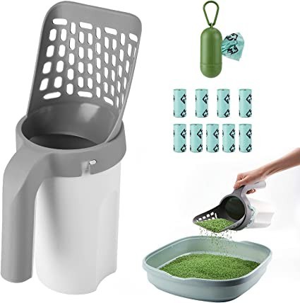 cat-litter-scooper-with-holder-cat-litter-shovel-with-waste-can-and-refill-135-bags-big-0