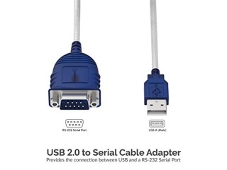 SABRENT USB 2.0 to Serial (9-Pin) DB-9 RS-232 Converter Cable