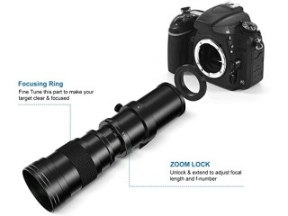 Lightdow 420-800mm f/8.3 Manual Zoom Super Telephoto Lens