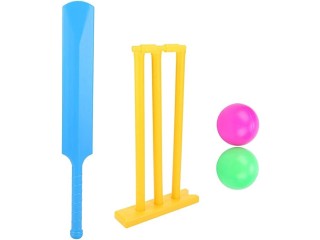 Garden Cricket Set, with Bat Stumps & Carrying Bag, Interactive Board Game Cricket Sports Toy Gift for Children 2 Players