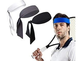 Quickly Dry Sports Headband,Ninja & Tennis Bandana,Tie Back Sweatband for Men