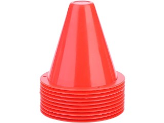 Training Traffic Cones Set, 10pcs Soccer Cones Football Training Cone Markers Multipurpose Barriers Plastic Marker Holder Accessory