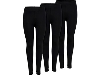 Only 3-pack of leggings for women in black - Opaque - For leisure, sports, yoga or fitness made of 95% cotton 15209151.