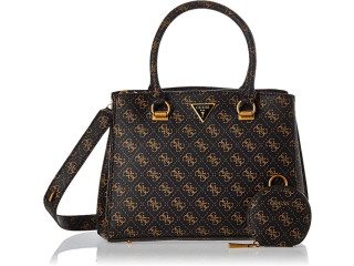 GUESS Alexie Handbag 29 cm, Brown Multi